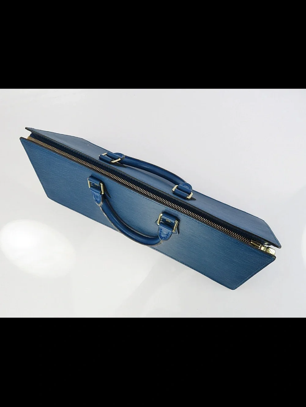 Louis Vuitton Blue Textured Epi Leather Top-Handle Tote